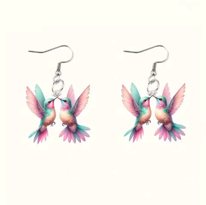 Acrylic Hummingbird Earrings