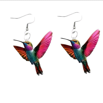 Acrylic Hummingbird Earrings