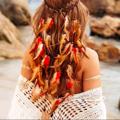 Gypsy Feather Tassel Headband