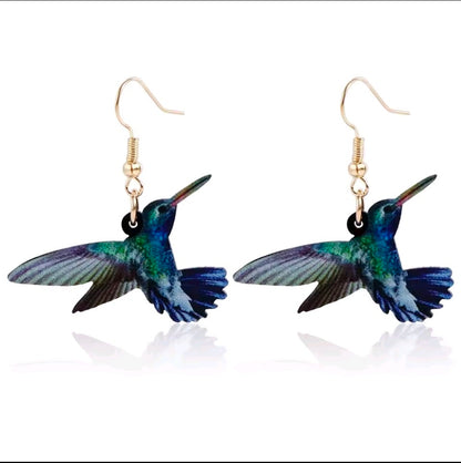 Acrylic Hummingbird Earrings