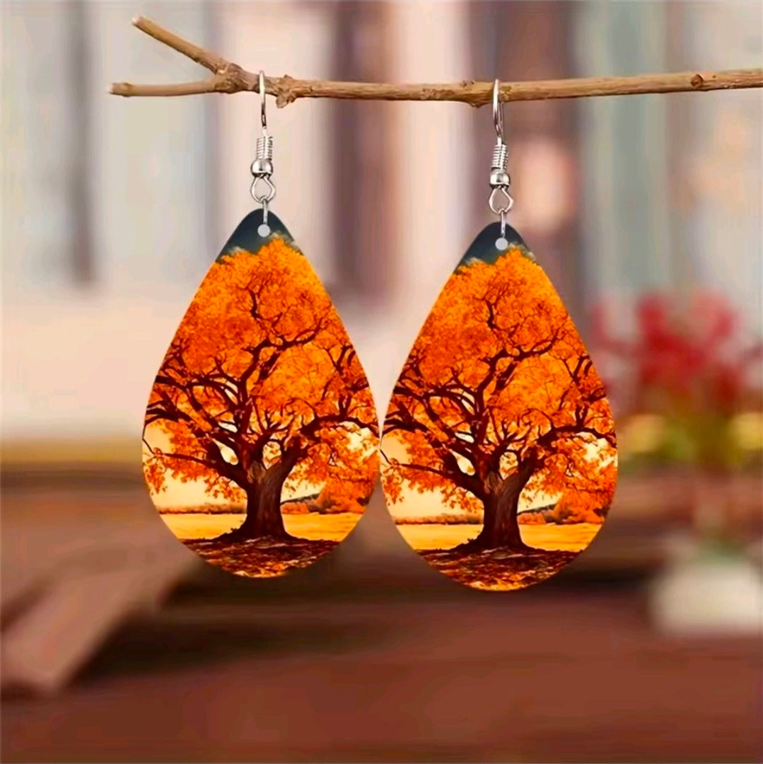 Rainbow Tree Of Life Earrings