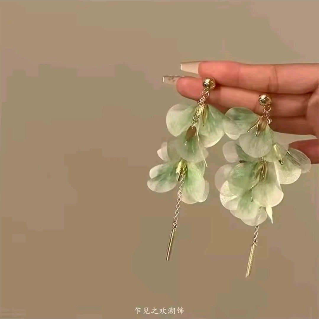 Flower Tassel Earrings
