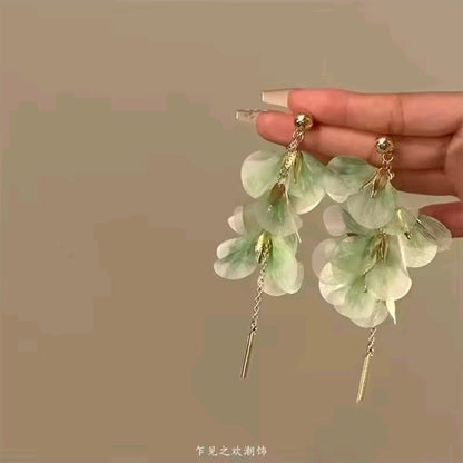 Flower Tassel Earrings