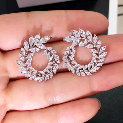 Crystal Spiral Earrings