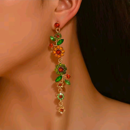 Crystal Flower Earrings