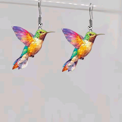 Acrylic Hummingbird Earrings