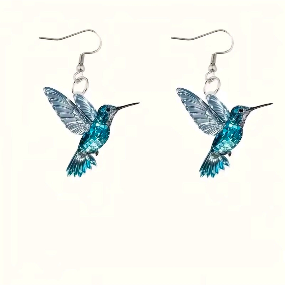 Acrylic Hummingbird Earrings