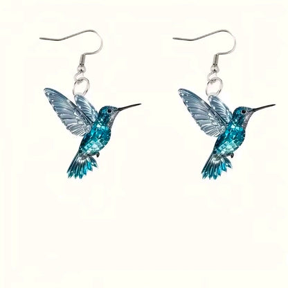 Acrylic Hummingbird Earrings